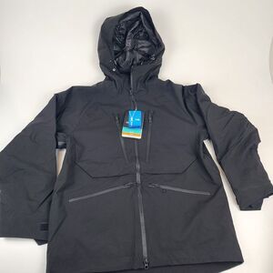 GSOU Snow Ski Jacket Mens Small Black Waterproof Snowboard Winter Coat NWT